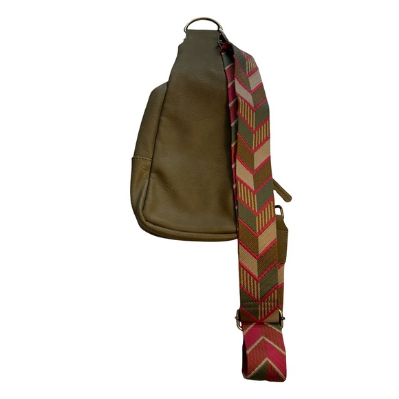 Urban Originals Beige Crossbody Bag with Patterned Strap - Picture 6 of 10